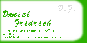 daniel fridrich business card